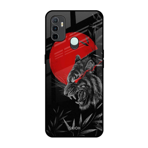 Red Moon Tiger Oppo A33 Glass Back Cover Online