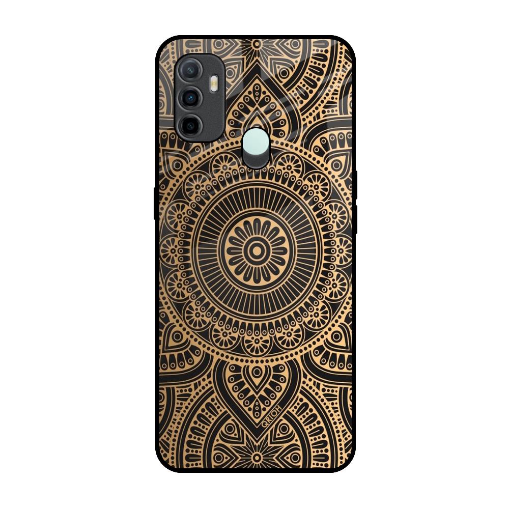 Luxury Mandala Oppo A33 Glass Back Cover Online