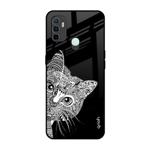 Kitten Mandala Oppo A33 Glass Back Cover Online