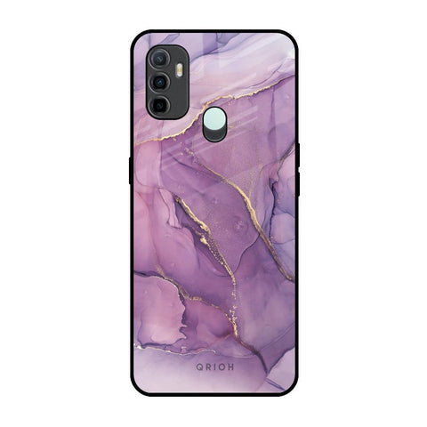 Purple Gold Marble Oppo A33 Glass Back Cover Online