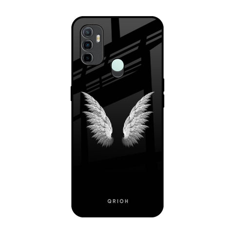 White Angel Wings Oppo A33 Glass Back Cover Online