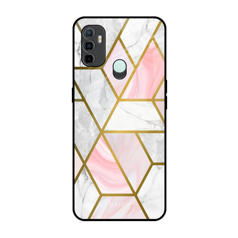 Geometrical Marble Oppo A33 Glass Back Cover Online