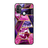 Electroplated Geometric Marble Oppo A33 Glass Back Cover Online