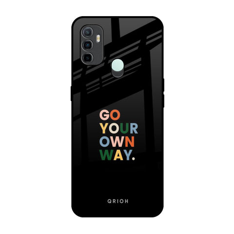 Go Your Own Way Oppo A33 Glass Back Cover Online