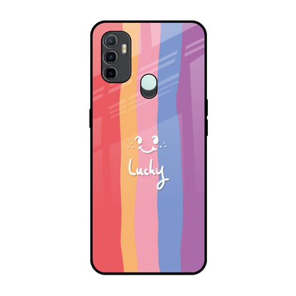 Lucky Abstract Oppo A33 Glass Back Cover Online