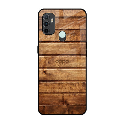 Wooden Planks Oppo A33 Glass Back Cover Online