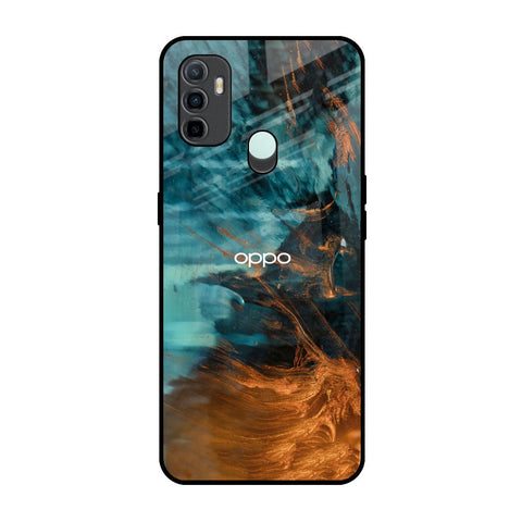 Golden Splash Oppo A33 Glass Back Cover Online