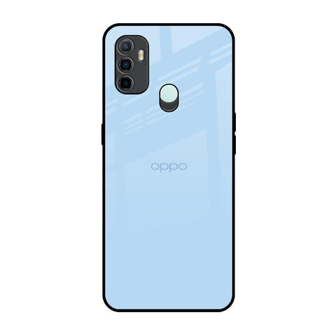 Pastel Sky Blue Oppo A33 Glass Back Cover Online