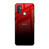 Maroon Faded Oppo A33 Glass Back Cover Online