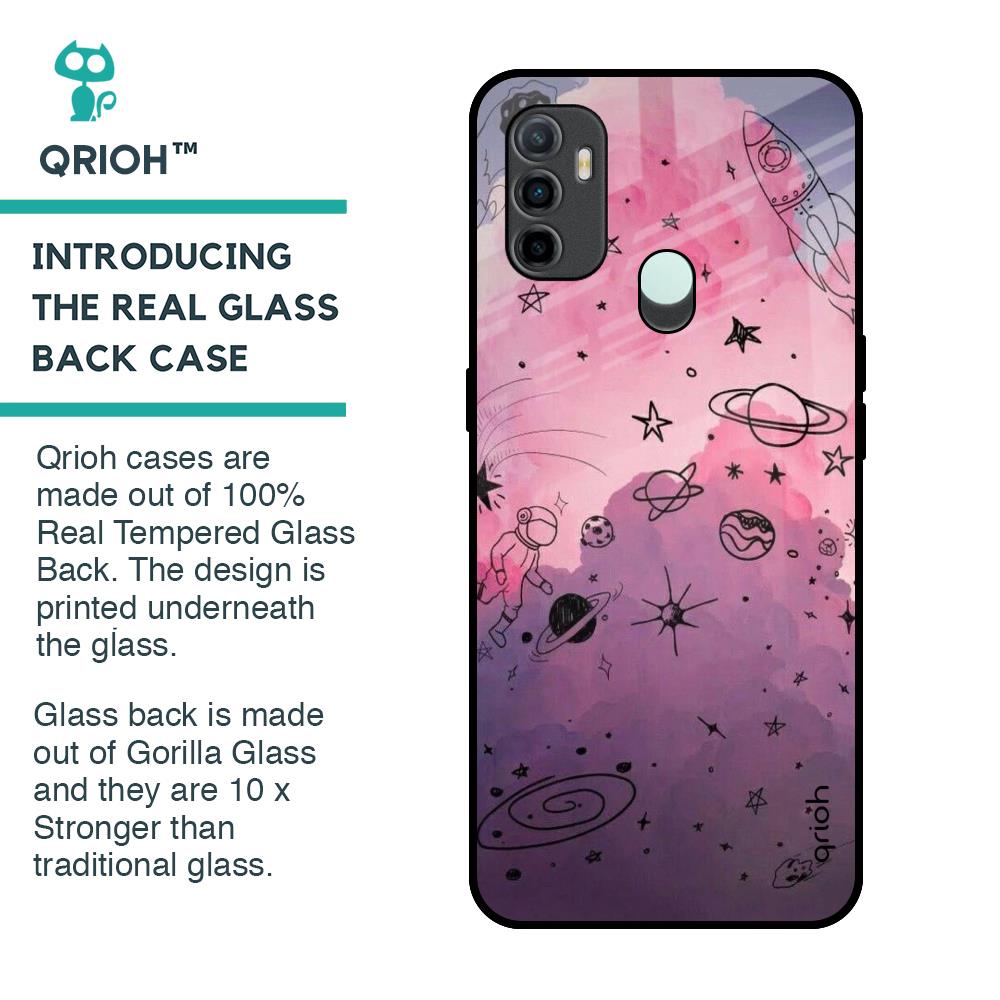 Space Doodles Glass Case for Oppo A33