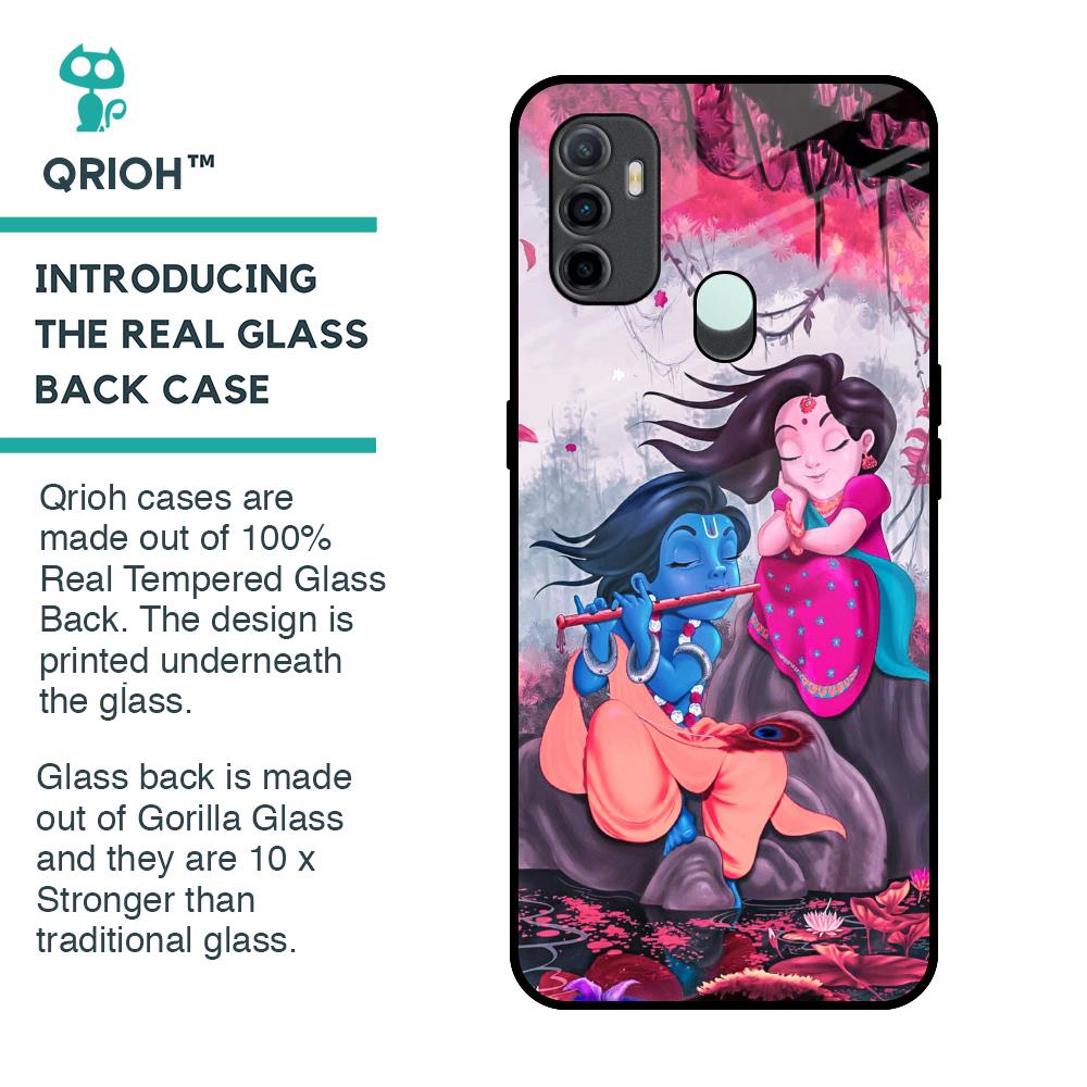 Radha Krishna Art Glass Case for Oppo A33