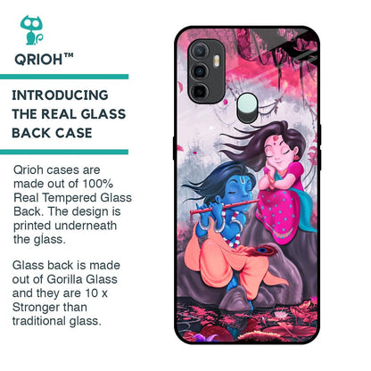 Radha Krishna Art Glass Case for Oppo A33