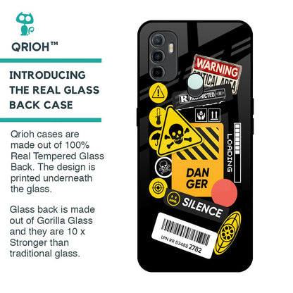 Danger Signs Glass Case for Oppo A33