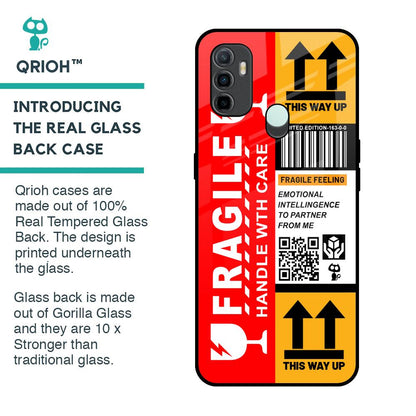 Handle With Care Glass Case for Oppo A33