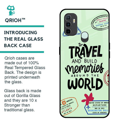 Travel Stamps Glass Case for Oppo A33