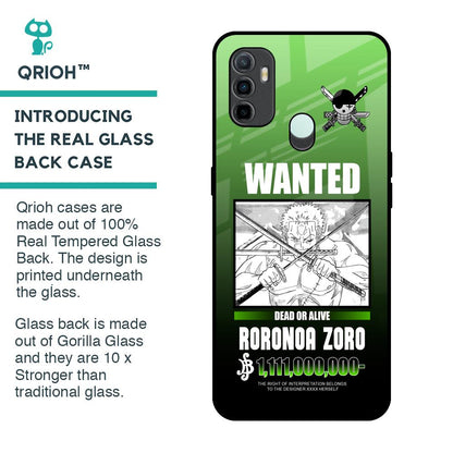 Zoro Wanted Glass Case for Oppo A33