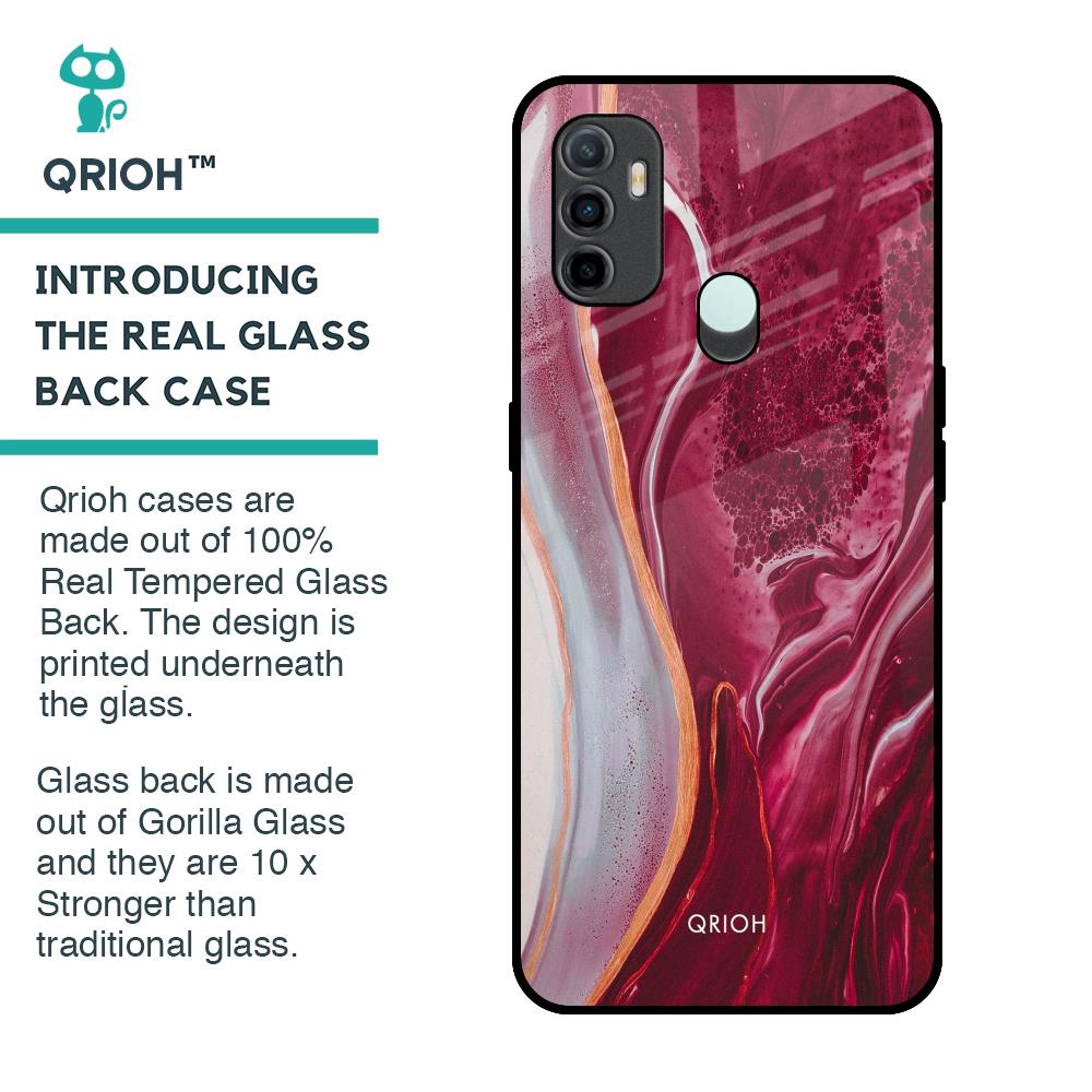 Crimson Ruby Glass Case for Oppo A33