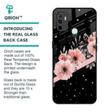 Floral Black Band Glass Case For Oppo A33