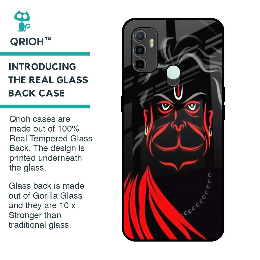 Lord Hanuman Glass Case For Oppo A33