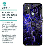Techno Color Pattern Glass Case For Oppo A33