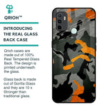 Camouflage Orange Glass Case For Oppo A33