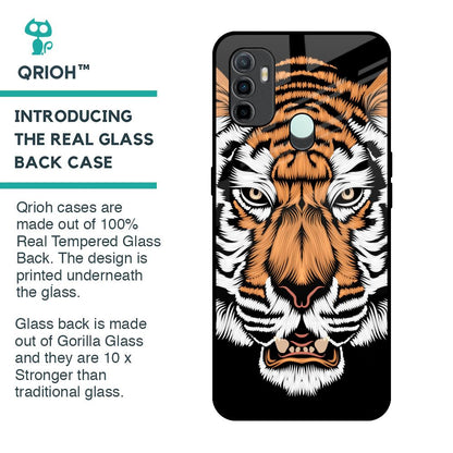 Angry Tiger Glass Case For Oppo A33