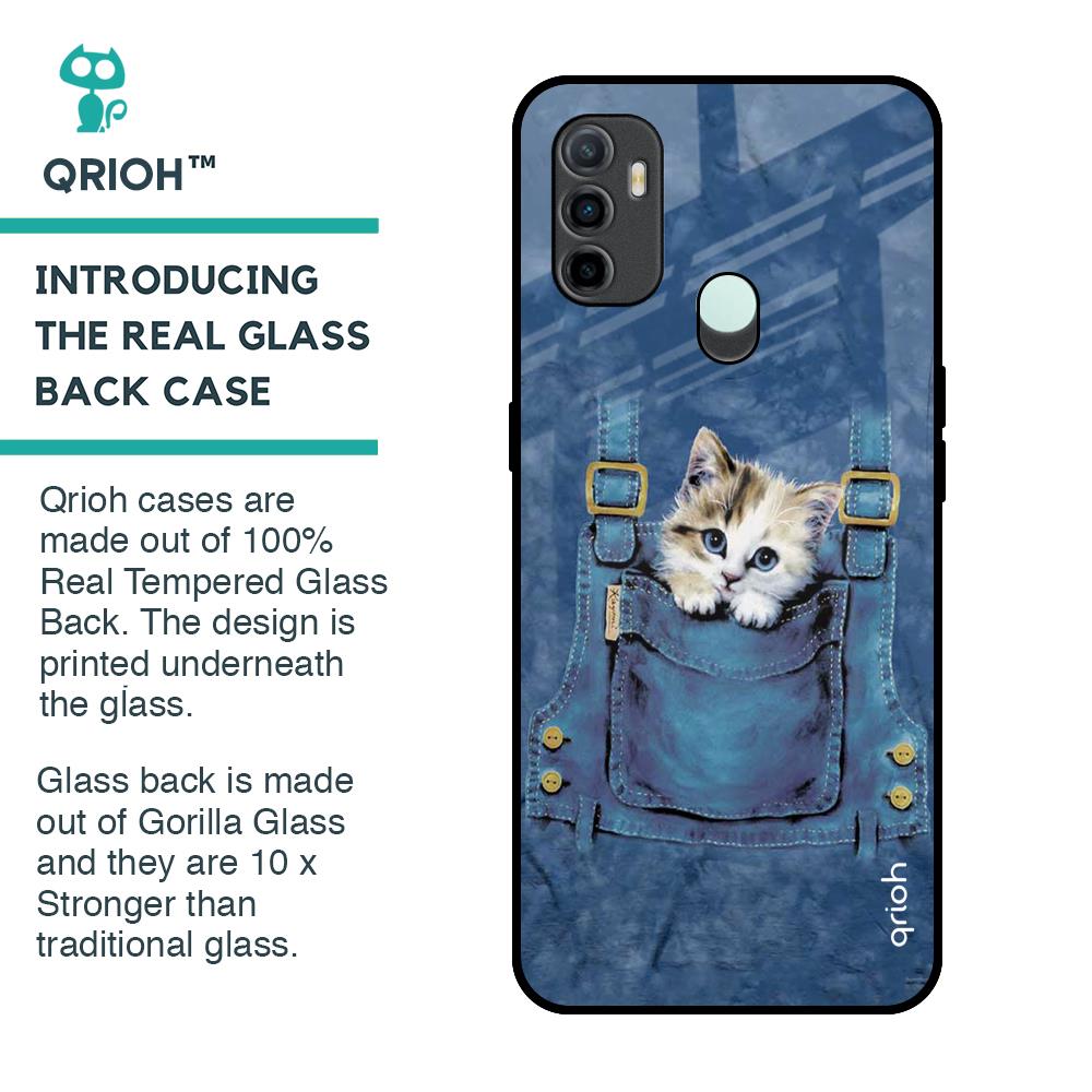 Kitty In Pocket Glass Case For Oppo A33