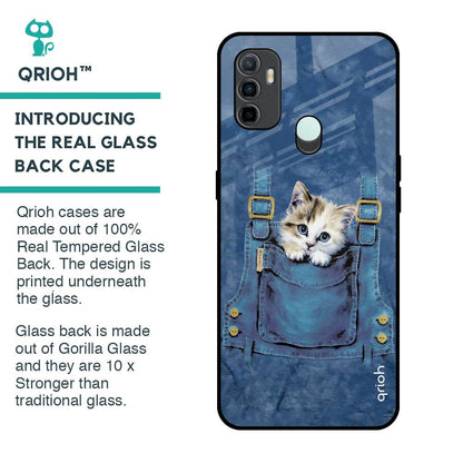 Kitty In Pocket Glass Case For Oppo A33
