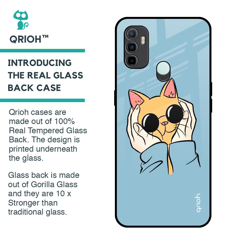 Adorable Cute Kitty Glass Case For Oppo A33