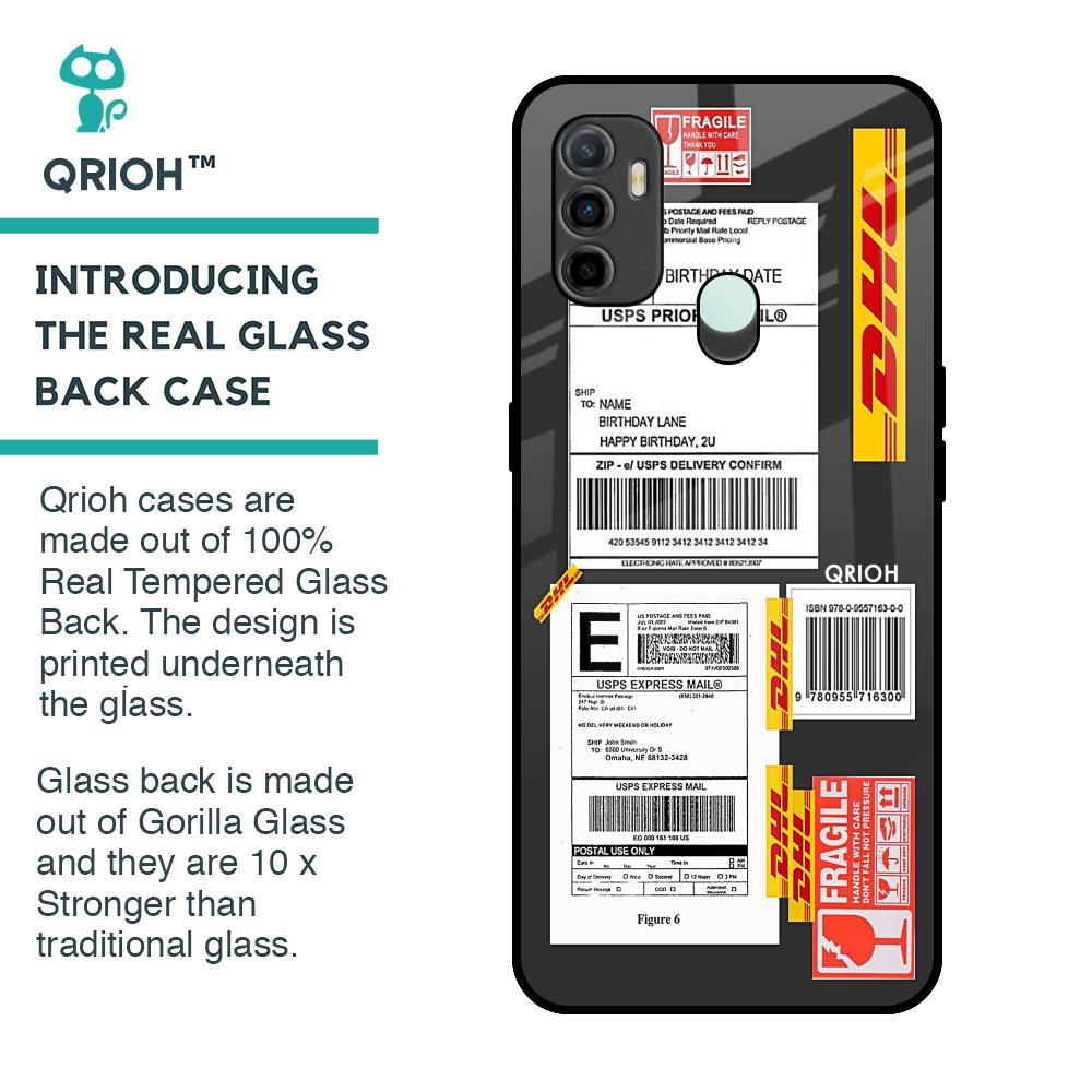 Cool Barcode Label Glass Case For Oppo A33