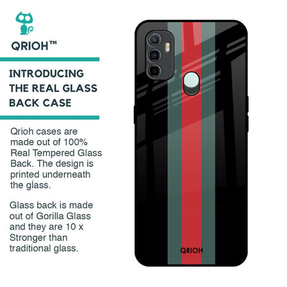 Vertical Stripes Glass Case for Oppo A33