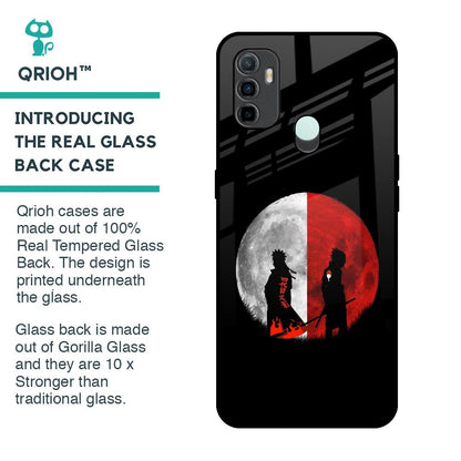 Anime Red Moon Glass Case for Oppo A33