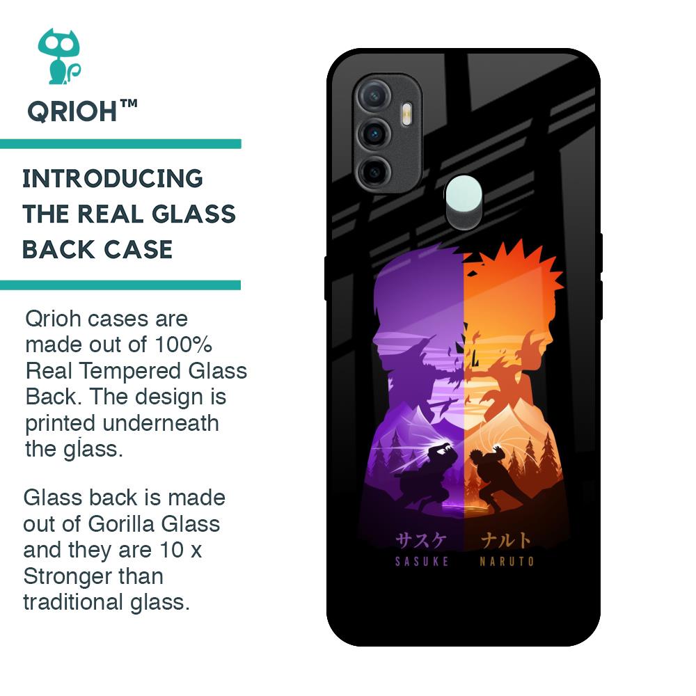 Minimalist Anime Glass Case for Oppo A33