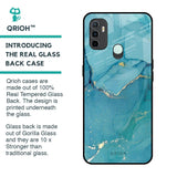 Blue Golden Glitter Glass Case for Oppo A33