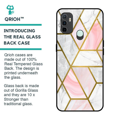 Geometrical Marble Glass Case for Oppo A33