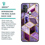 Purple Rhombus Marble Glass Case for Oppo A33