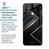 Sleek Golden & Navy Glass Case for Oppo A33