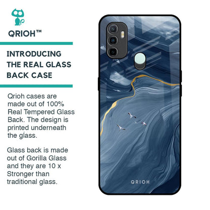 Deep Ocean Marble Glass Case for Oppo A33