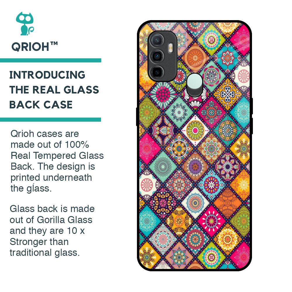 Multicolor Mandala Glass Case for Oppo A33