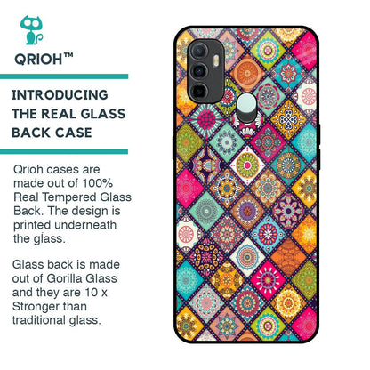 Multicolor Mandala Glass Case for Oppo A33