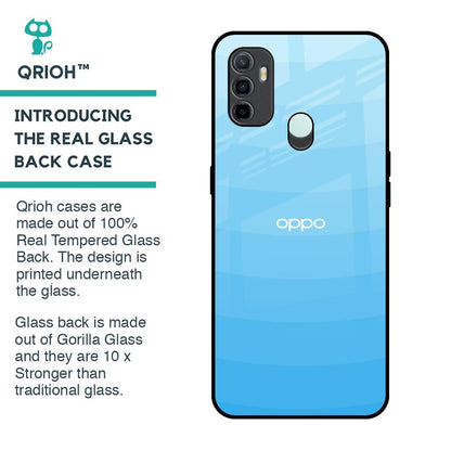 Wavy Blue Pattern Glass Case for Oppo A33
