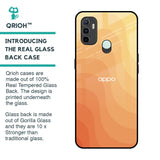 Orange Curve Pattern Glass Case for Oppo A33
