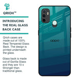Green Triangle Pattern Glass Case for Oppo A33