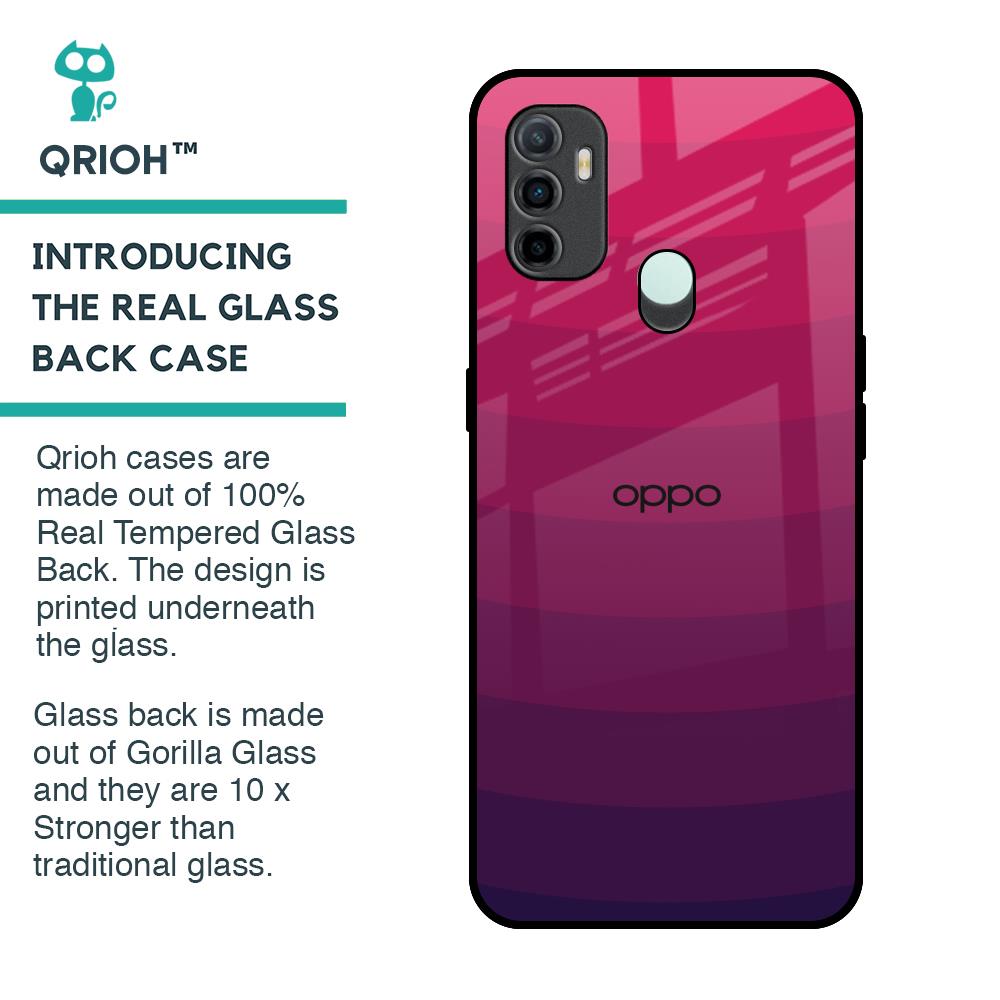 Wavy Pink Pattern Glass Case for Oppo A33
