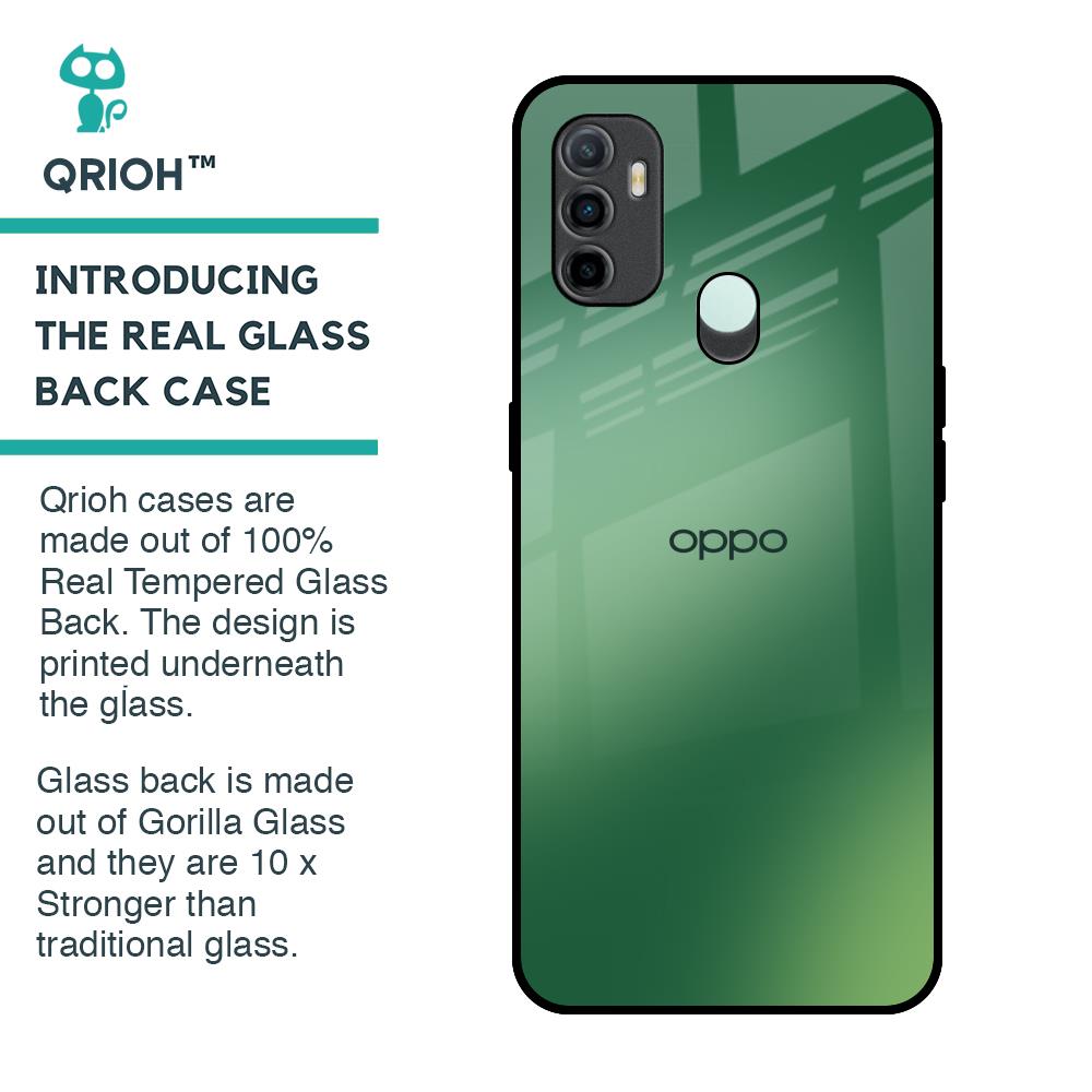 Green Grunge Texture Glass Case for Oppo A33