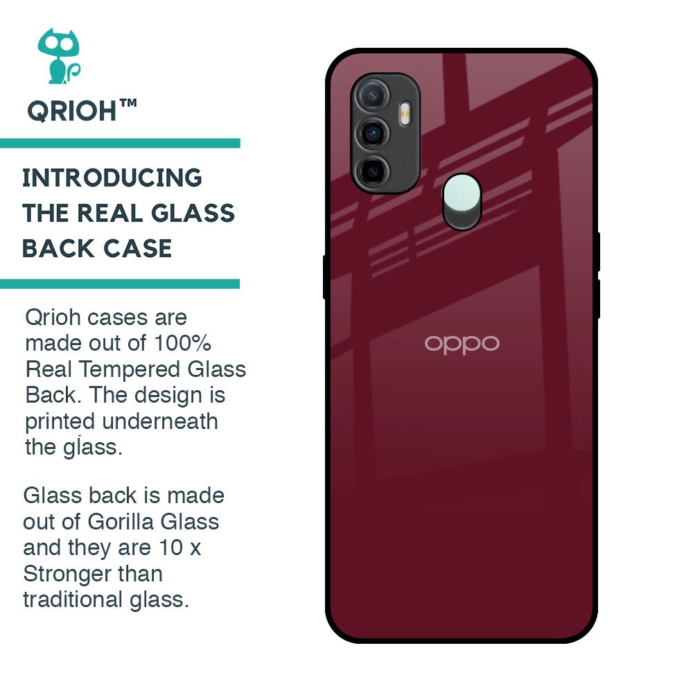 Classic Burgundy Glass Case for Oppo A33