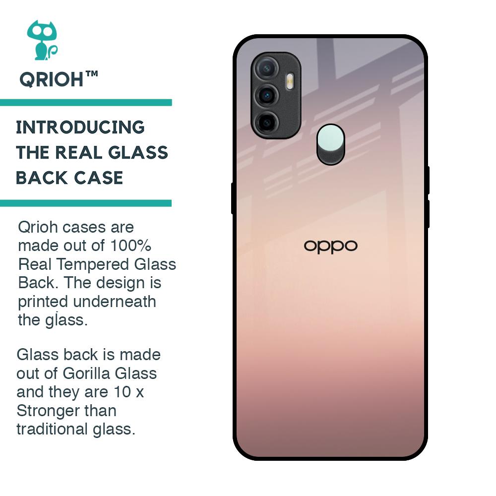Golden Mauve Glass Case for Oppo A33