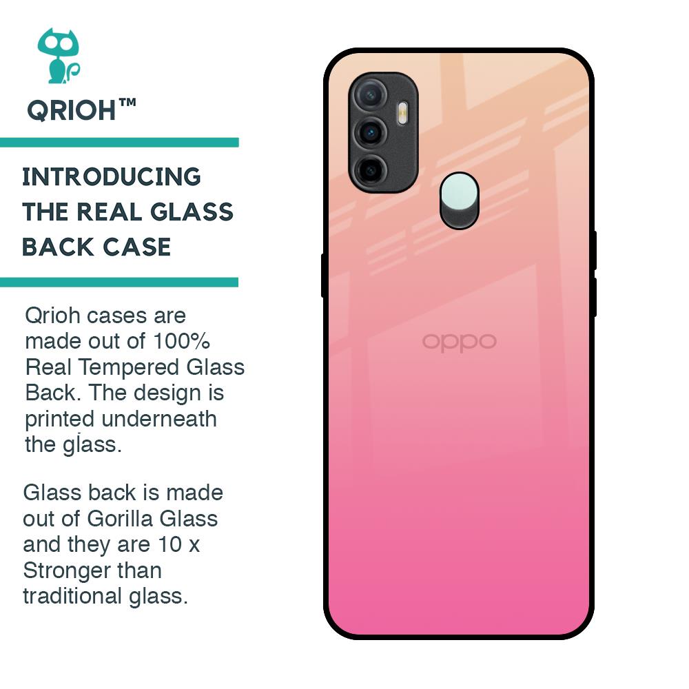 Pastel Pink Gradient Glass Case For Oppo A33