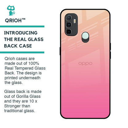Pastel Pink Gradient Glass Case For Oppo A33