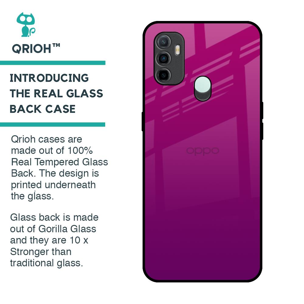 Magenta Gradient Glass Case For Oppo A33